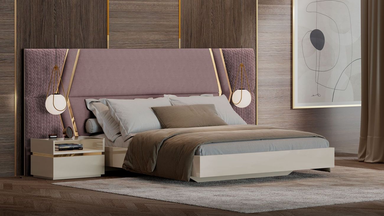 Cama Estofada Santino, Quartos de Casal Graca Interiores