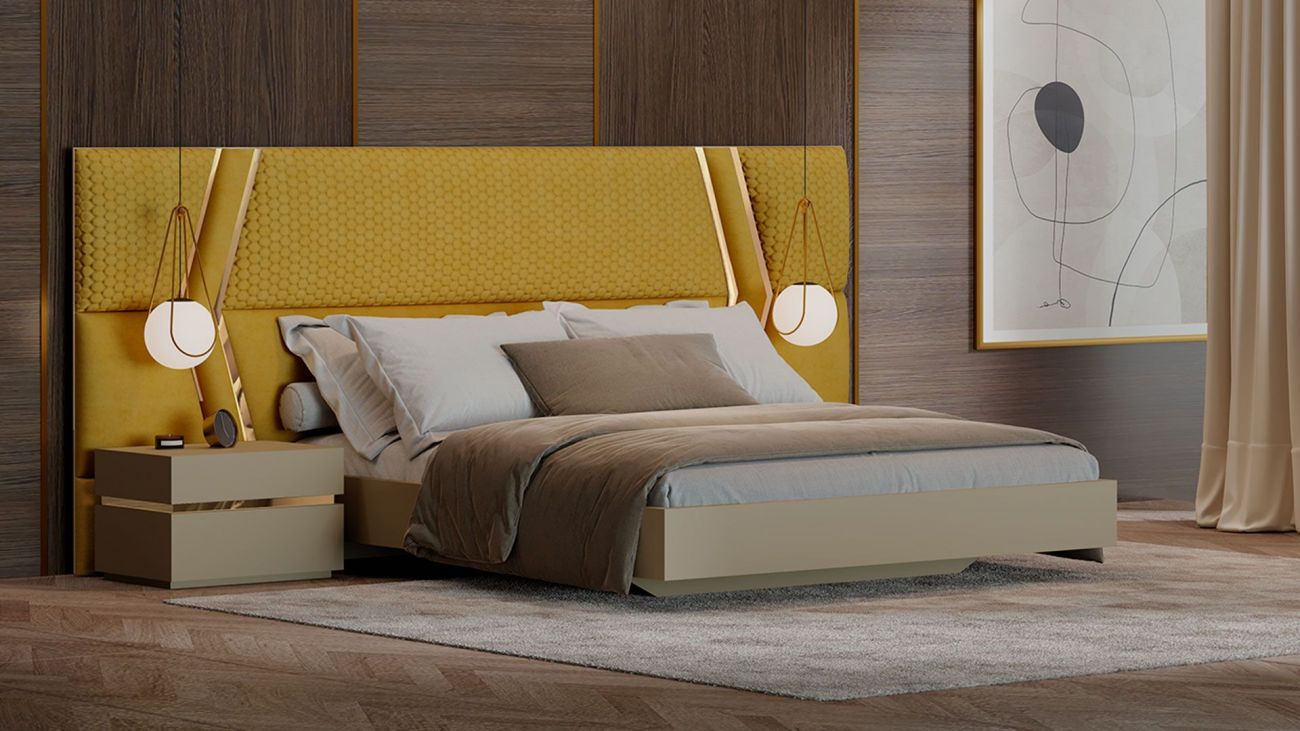 Cama Estofada Santino, Quartos de Casal Graca Interiores