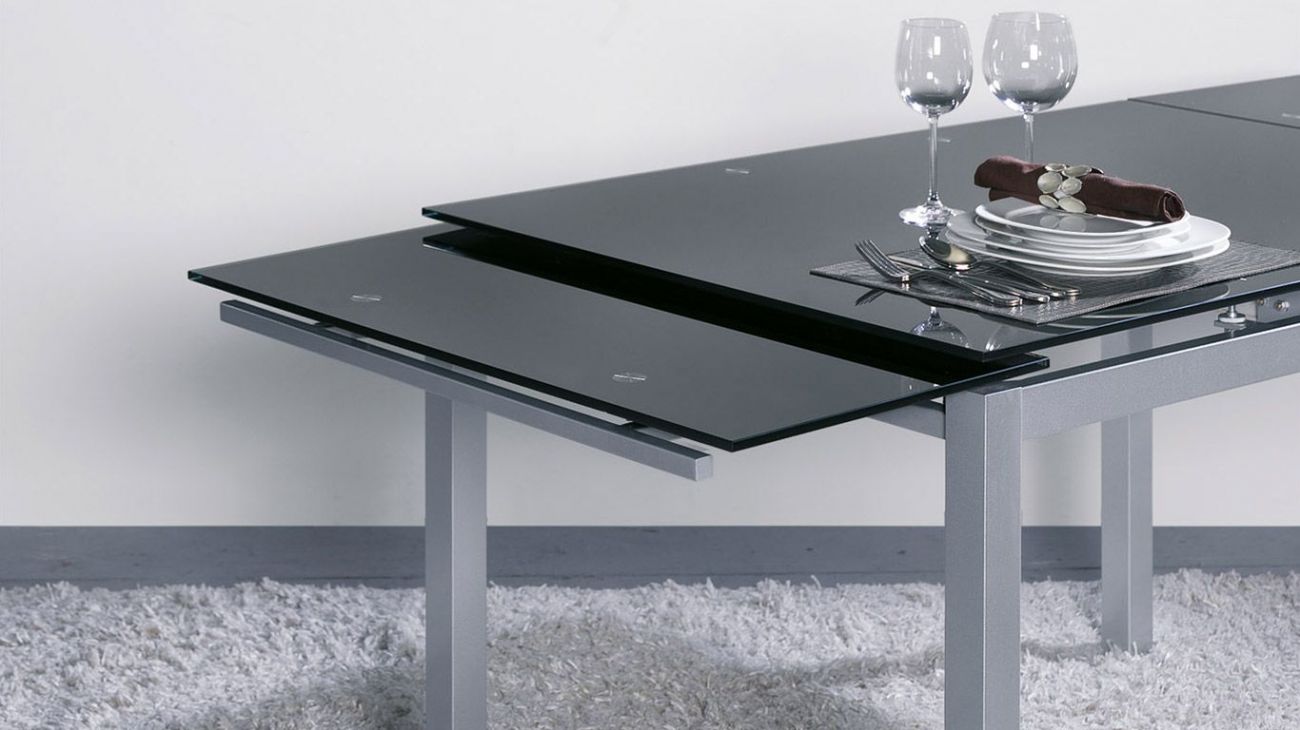 Mesa de Cozinha Extensível Mango, Mesa de Vidro Graca Interiores
