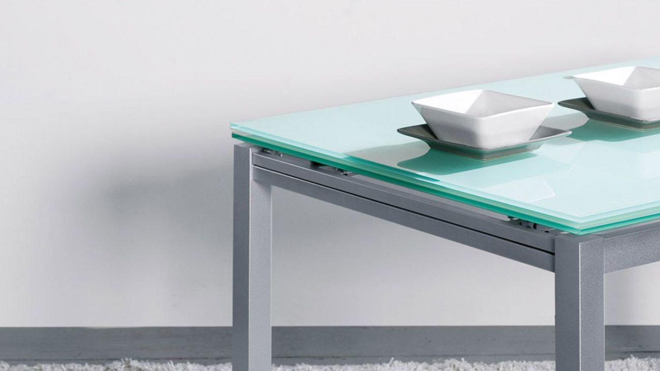 Mesa de Cozinha Extensível Mango, Mesa de Vidro Graca Interiores