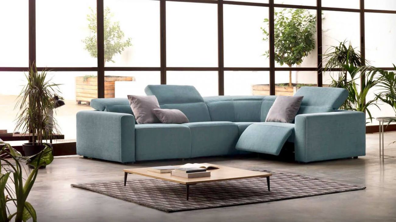 Sofá Canto c/ 2 Relax Eléctrico Murano, Sofa de Canto Graca Interiores