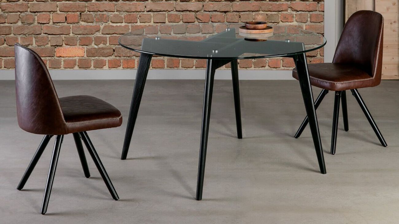 Mesa de Jantar Janis Redonda Preta, Salas de Jantar Graca Interiores