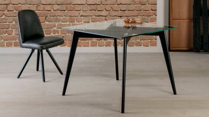 Mesa de Jantar Janis Quadrada Preta