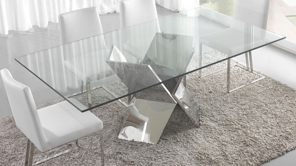 Mesa de Jantar Randi, Mesa de Vidro Graca Interiores