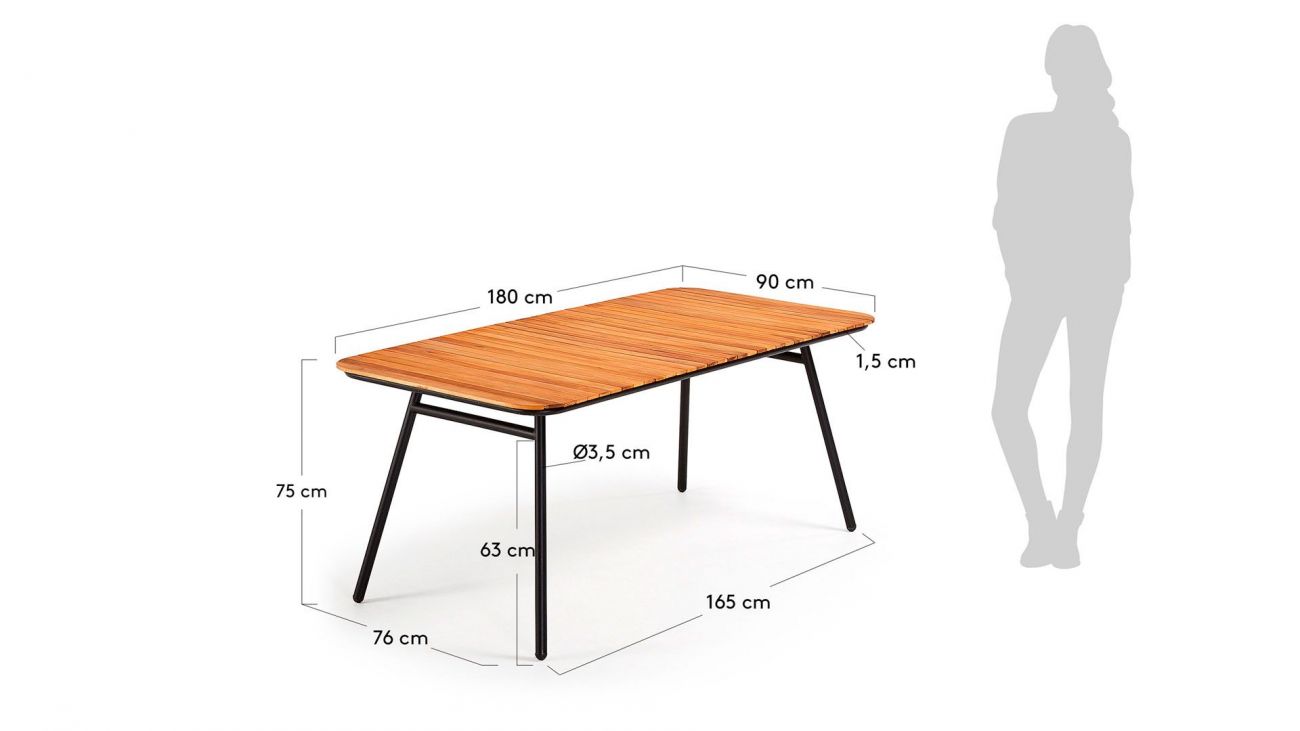 Mesa de Exterior Skod, Mobiliário Jardim Graça Interiores 