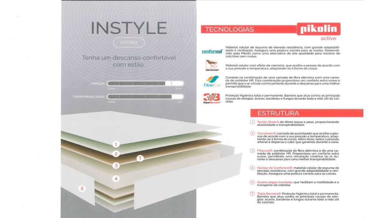 Colchão Instyle, Colchao Sem Molas Graca Interiores