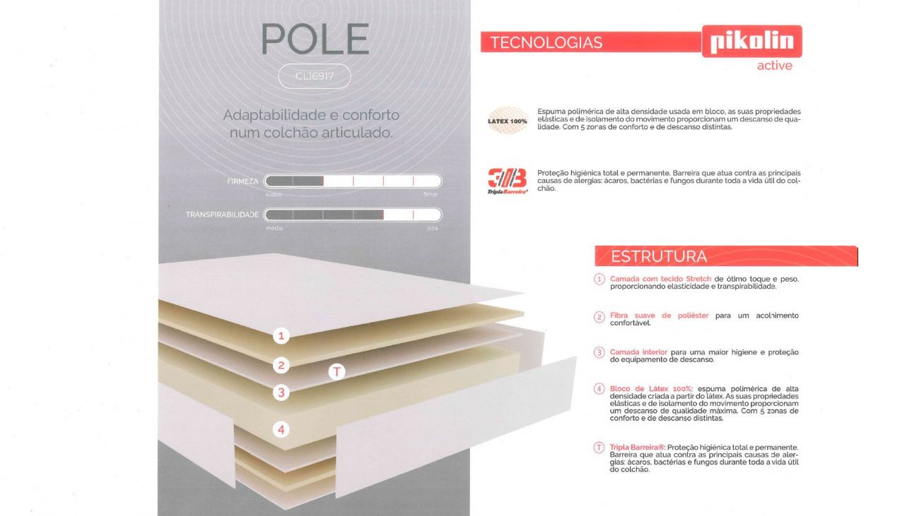 Colchão Pole, Colchao Sem Molas Graca Interiores