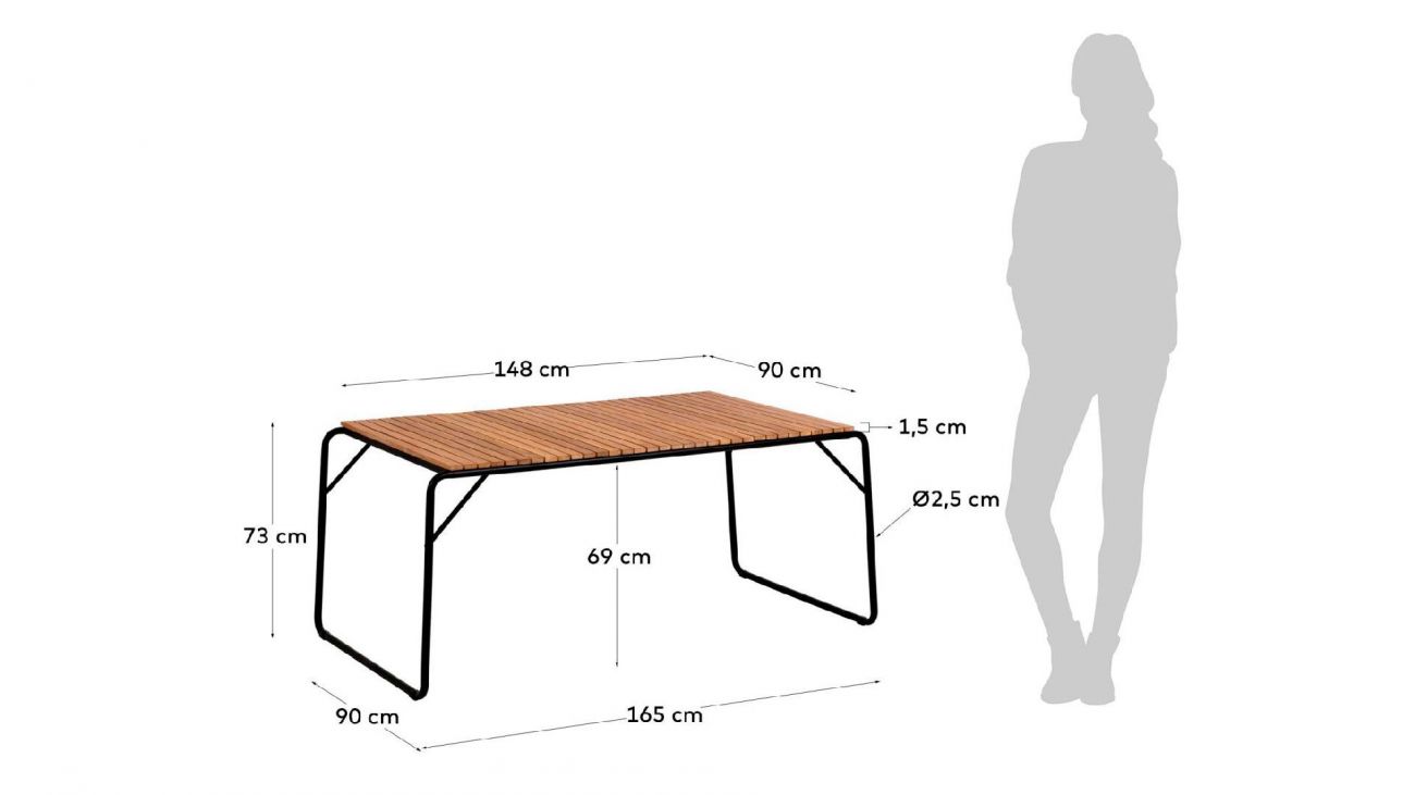 Mesa de Exterior Yukari, Mobiliário Jardim Graça Interiores 
