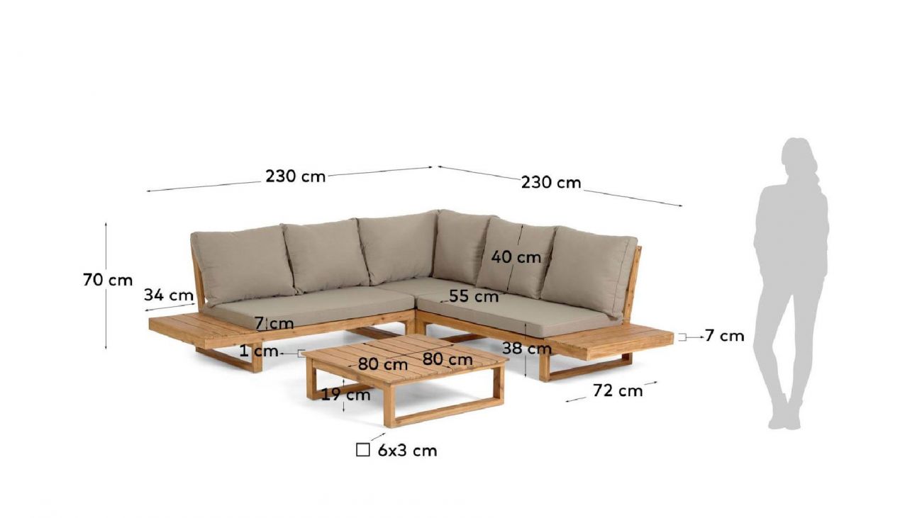Conjunto de Exterior Falvina, Mobiliário Jardim Graça Interiores 
