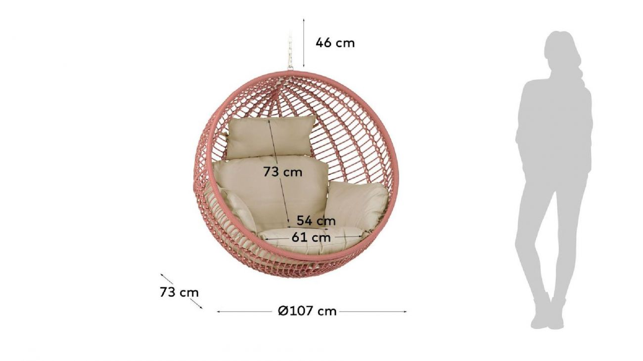 Poltrona Suspensa Elianis , Mobiliário Jardim Graça Interiores 