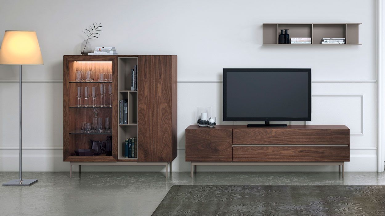 Estante TV Lyra 20, Salas de Estar Graca Interiores