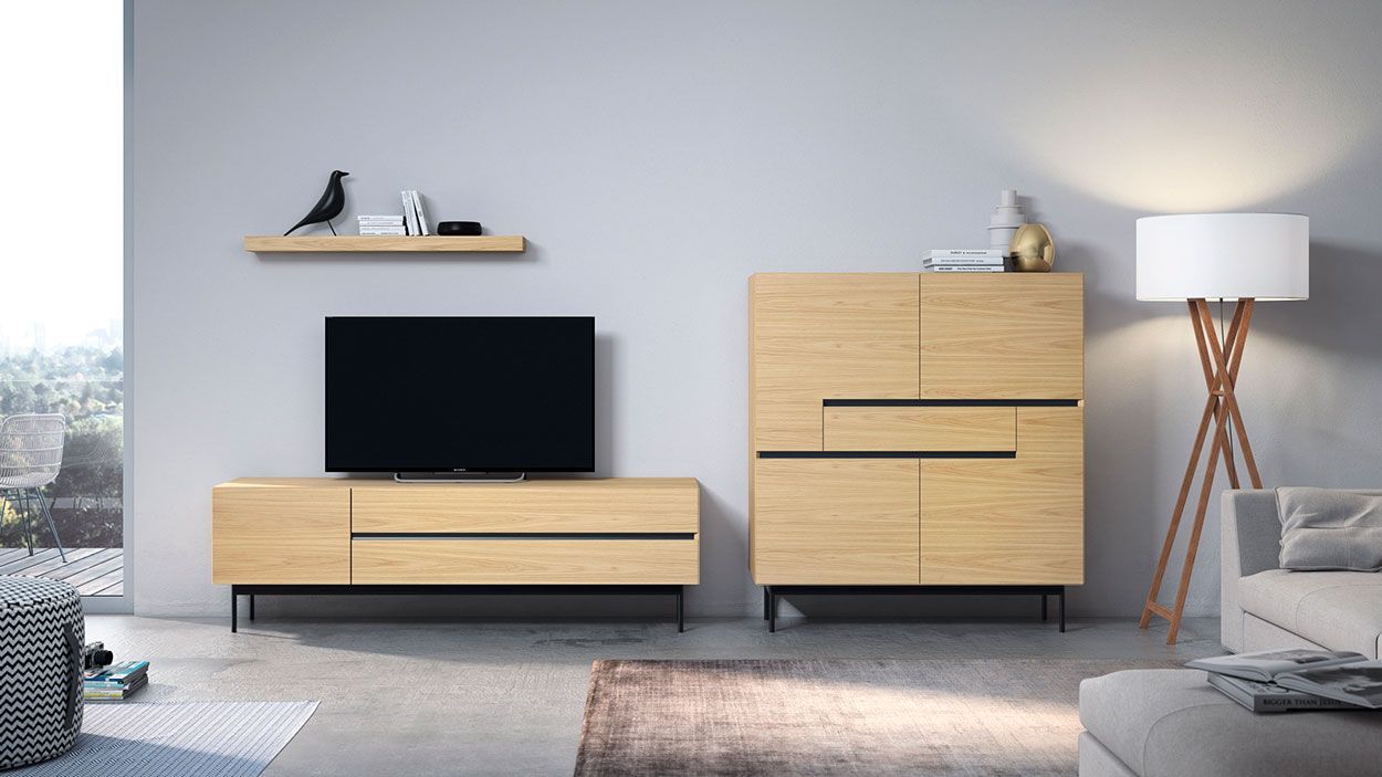 Estante TV Lyra 27, Salas de Estar Graca Interiores