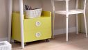 Mesa Cabeceira 2 Gavetas c/Rodas H-103