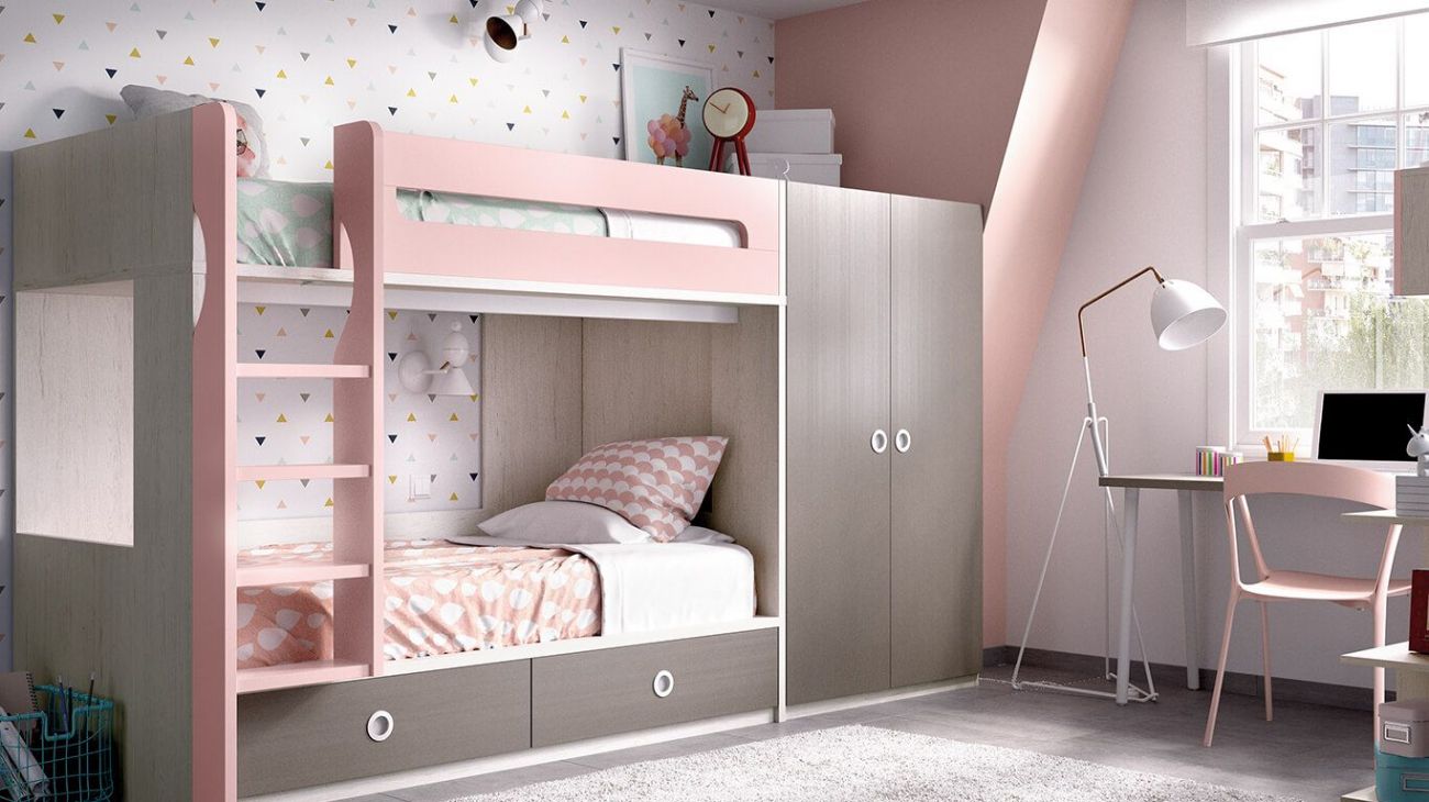 Quarto Juvenil H-302, Crianca e Juvenil Graca Interiores 
