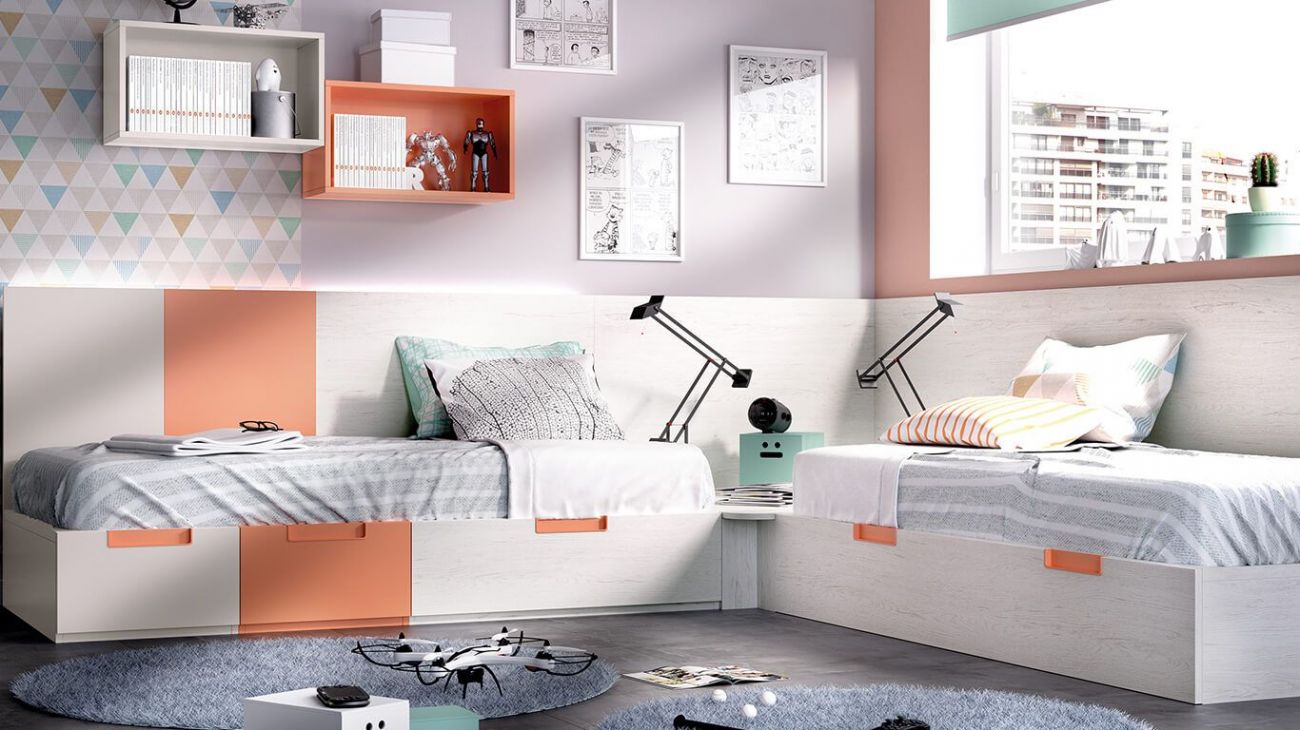 Quarto Juvenil H-507, Crianca e Juvenil Graca Interiores 