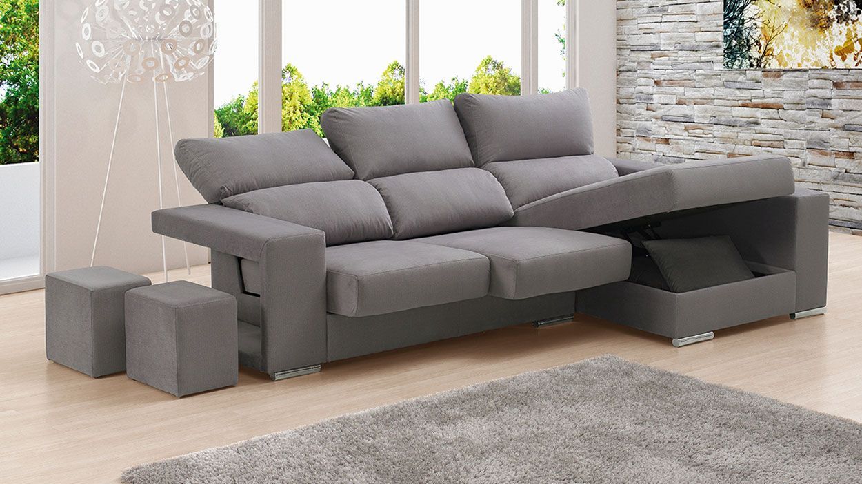 Sofá Luna Chaise, Sofa Chaise Longue Graca Interiores