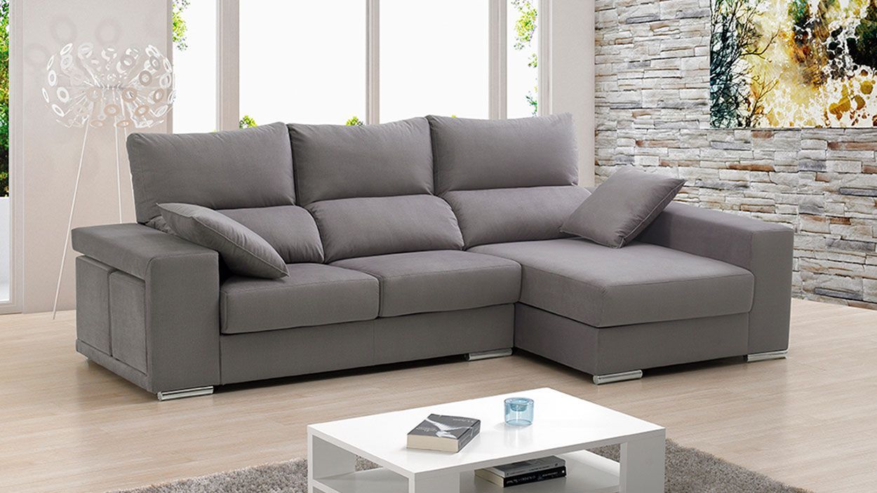 Sofá Luna Chaise, Sofa Chaise Longue Graca Interiores