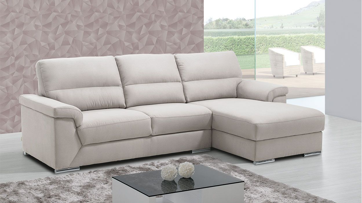 Sofá Monika Chaise, Sofa Chaise Longue Graca Interiores