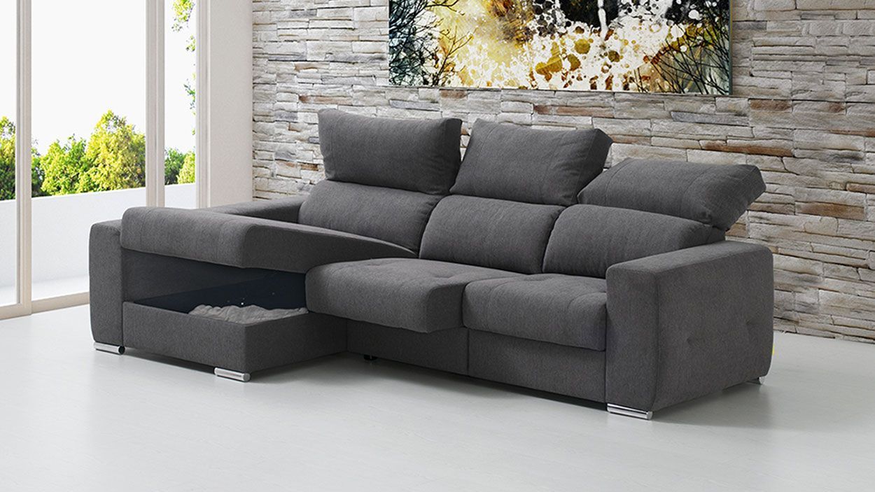 Sofá Sheila Chaise, Sofa Chaise Longue Graca Interiores